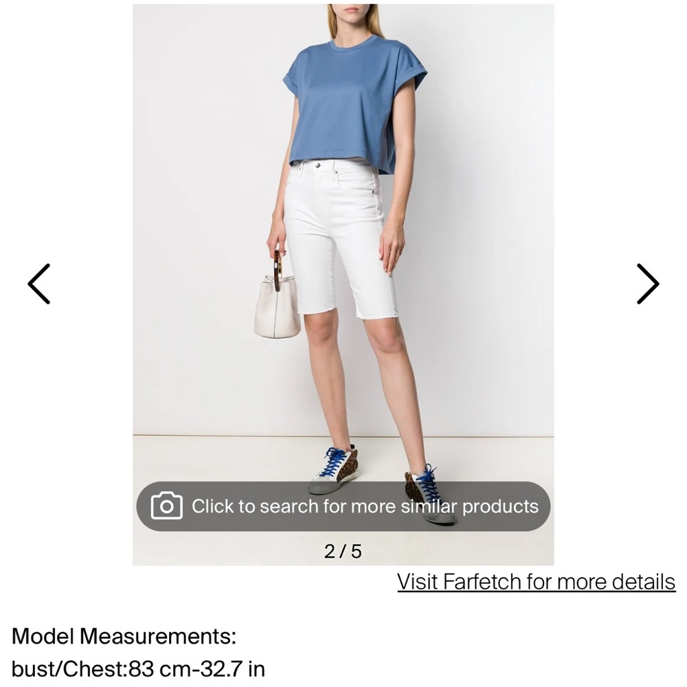 Frame Denim Le Vintage Bermuda White Shorts  size‎ 27
